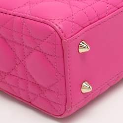 مملوكة مسبقًا Dior Lady Dior My ABCDior Small Pink Cannage Leather Tote