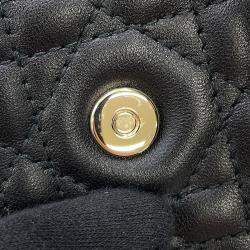 مملوكة مسبقًا Dior Cannage My Dior Violet Wallet Black Lambskin