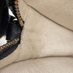 مملوكة مسبقًا حقيبة كلاتش ديور أوبليك كويك جلد كانفاس كحلي/ بيج