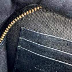 Pre Owned Dior Cannage Lady Dior Call'In Dior Phone Holder 2-Way Black Lambskin