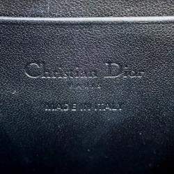 Pre Owned Dior Cannage Lady Dior Call'In Dior Phone Holder 2-Way Black Lambskin