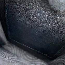 Pre Owned Dior Cannage Lady Dior Call'In Dior Phone Holder 2-Way Black Lambskin