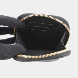 Pre Owned Dior Cannage Lady Dior Call'In Dior Phone Holder 2-Way Black Lambskin