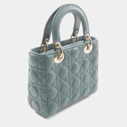 مملوكة مسبقًا حقيبة كريستيان ديور ليدي جلدية صغيرة خضراء