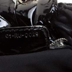 Pre Owned Dior Black Cannage Patent Leather Le Trente Hobo