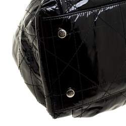 Pre Owned Dior Black Cannage Patent Leather Le Trente Hobo