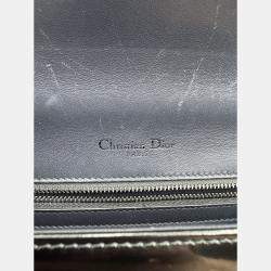 Pre Owned حقيبة كتف ديور ديوراما صغيرة جلد فضي لامع