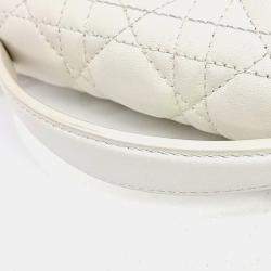 Pre Owned Christian Dior White Leather My Dior Top Handle Mini Bag