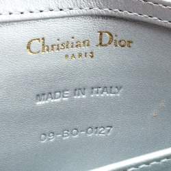 مملوكة مسبقًا حقيبة ديور ديوراما بيبي مايكرو جلد فضية