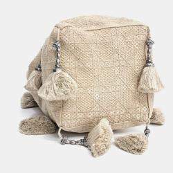 Pre Owned Christian Dior D-Bubble Beige Canvas Bucket Bag