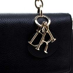 Pre Owned حقيبة كتف ديور بي ديور جلد أزرق كحلي صغيرة