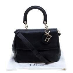 Pre Owned حقيبة كتف ديور بي ديور جلد أزرق كحلي صغيرة