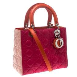 Pre Owned حقيبة يد ديور ليدي ديور متوسطة جلد بيج