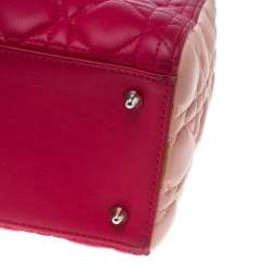 Pre Owned حقيبة يد ديور ليدي ديور متوسطة جلد بيج