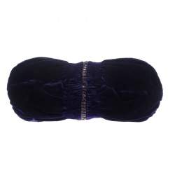 Pre Owned حقيبة ديور يد علوية جلد ثعبان وقطيفة بنفسجية فاتحة/ زرقاء انديغو