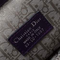 مملوكة مسبقًا Dior Purple Pleated Leather Frame Clutch