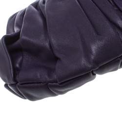 مملوكة مسبقًا Dior Purple Pleated Leather Frame Clutch