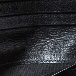 مملوكة مسبقًا Dior Black Leather Dice Charm Zip Compact Wallet 