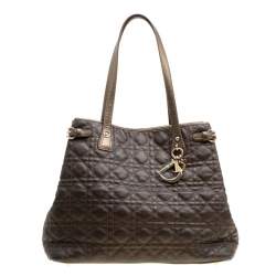 Pre Owned حقيبة ديور باناريا شوبر كانفاس وردي مقوى متوسطة