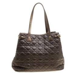 Pre Owned حقيبة ديور باناريا شوبر كانفاس وردي مقوى متوسطة