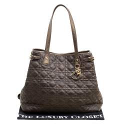 Pre Owned حقيبة ديور باناريا شوبر كانفاس وردي مقوى متوسطة