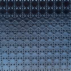 Pre Owned Dior Metallic Blue Cannage Patent Leather Zip Around Wallet