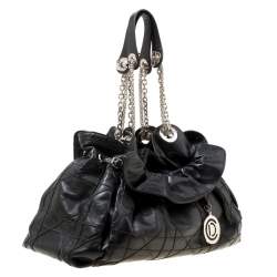 Pre Owned حقيبة ديور لو ترنت جلد كاناج مبطنة بنية