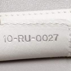 Pre Owned Dior White Leather My Dior Frame Satchel