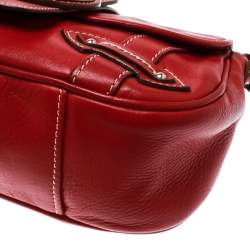 مملوكة مسبقًا Dior Red Leather Shoulder Bag