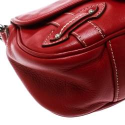 مملوكة مسبقًا Dior Red Leather Shoulder Bag