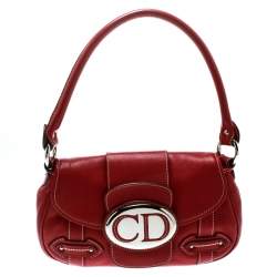 مملوكة مسبقًا Dior Red Leather Shoulder Bag