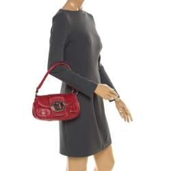 مملوكة مسبقًا Dior Red Leather Shoulder Bag