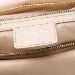 Pre Owned Dior Cream Cannage Quilted Leather Granville Tote