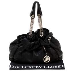 Pre Owned Dior Black Cannage Leather Le Trente Hobo