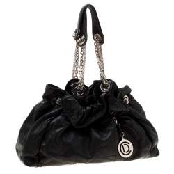 Pre Owned Dior Black Cannage Leather Le Trente Hobo