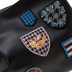 Pre Owned Dior Black Leather Diorific Patch Bucket Bag