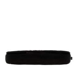 مملوكة مسبقًا حقيبة كتف ديور ماريس بيرل شعر عجل مزخرفة سوداء