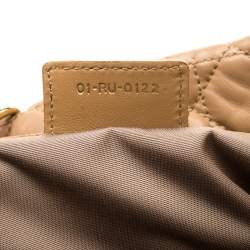 Pre Owned Dior Beige Cannage Leather Dior Soft Shopping Tote