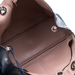 مملوكة مسبقًا Dior Blue Leather Diorissimo Large Tote Bag