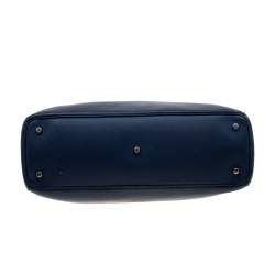 مملوكة مسبقًا Dior Blue Leather Diorissimo Large Tote Bag