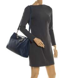 مملوكة مسبقًا Dior Blue Leather Diorissimo Large Tote Bag