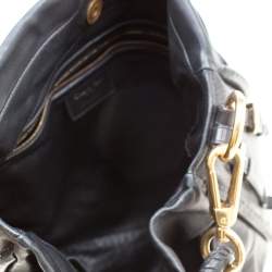 مملوكة مسبقًا حقيبة ديور ليبرتين جلد بطيات سوداء