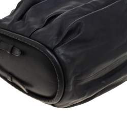 مملوكة مسبقًا حقيبة ديور ليبرتين جلد بطيات سوداء