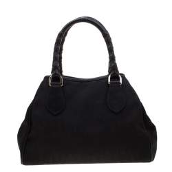 مملوكة مسبقًا Dior Black Diorissimo Canvas Charming Satchel