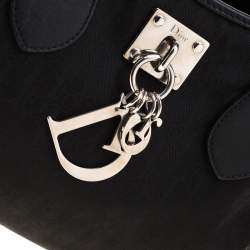 مملوكة مسبقًا Dior Black Diorissimo Canvas Charming Satchel