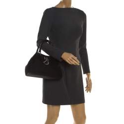 مملوكة مسبقًا Dior Black Diorissimo Canvas Charming Satchel