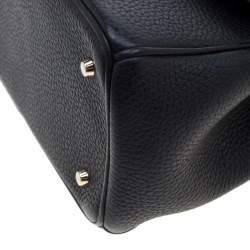Pre Owned Dior Black Leather Mini Be Dior Top Handle Bag