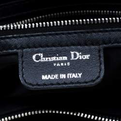 مملوكة مسبقًا Dior Black Cannage Nylon Charming Lock Satchel