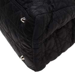 مملوكة مسبقًا Dior Black Cannage Nylon Charming Lock Satchel