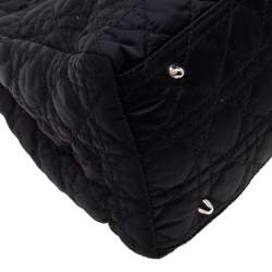 مملوكة مسبقًا Dior Black Cannage Nylon Charming Lock Satchel